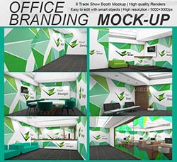 6个企业内部品牌装饰模型：Office Branding Mock-up